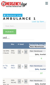 Controlled substance inventory count image.